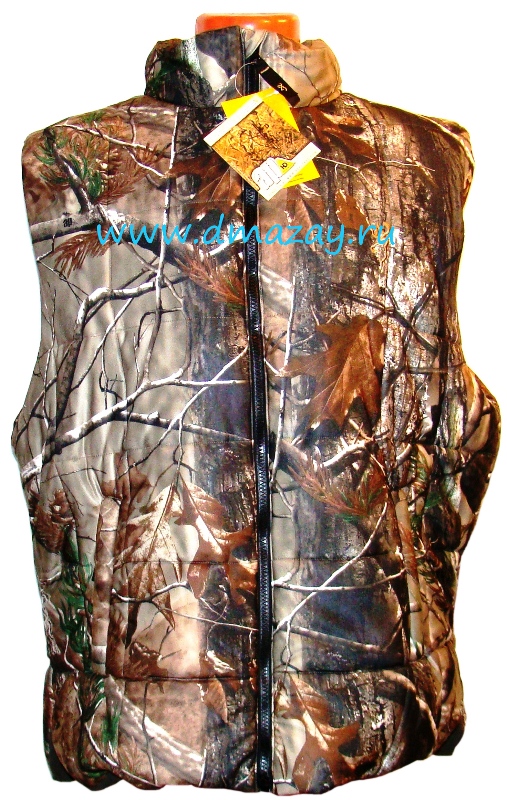 Утепленный жилет (безрукавка) для охоты и рыбалки Browning цвет Realtree AP (лес)