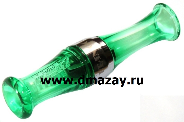 Манок духовой классический для охоты на гуся гуменника Zink Calls (Зинк Коллз) Bean Goose Call Polycarbonate из поликарбоната прозрачный изумрудный